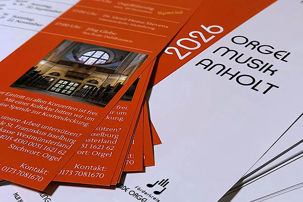 Flyer Orgelmusik Anholt 2026
