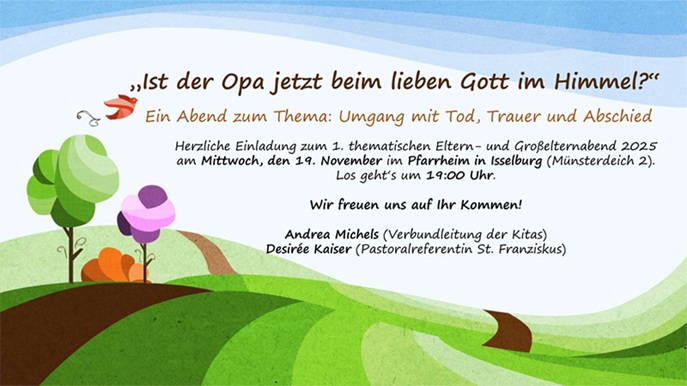 Flyer Eltern-Großelternabend Tod, Trauer