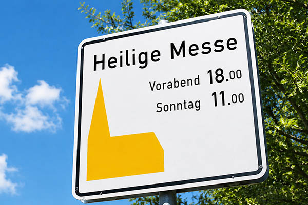Schild Gottesdienste